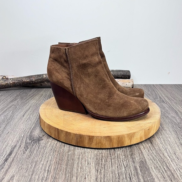 KorkEase Shoes Korkease Chandra Brown Suede Ankle Booties Cbhf7